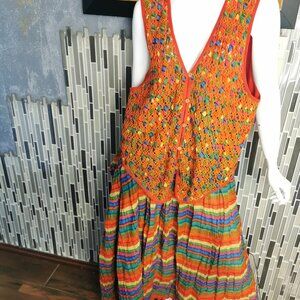 Shelly & Arnold Maxi Skirt Vest Set Womens Size 3XL Boho Teacher Broomstick 0160